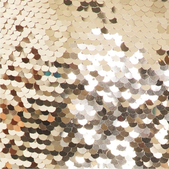 Amanda Uprichard × REVOLVE Mckay Cutout One Shoulder Gown in Gold Sequin NEW - Picture 2 of 9